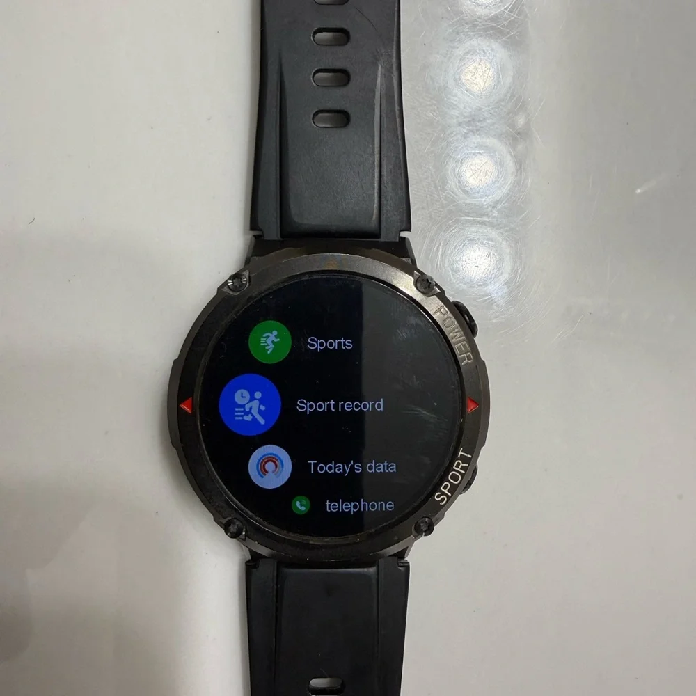 Black Alpha Gear Bravo XL Smartwatch with Multiple Displays